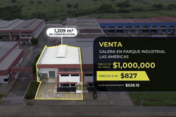 Venta de galera en parque industrial las américas, pacora