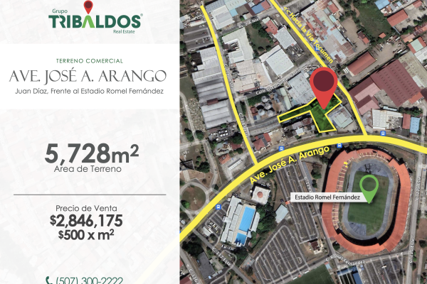 Venta de terreno en juan diaz